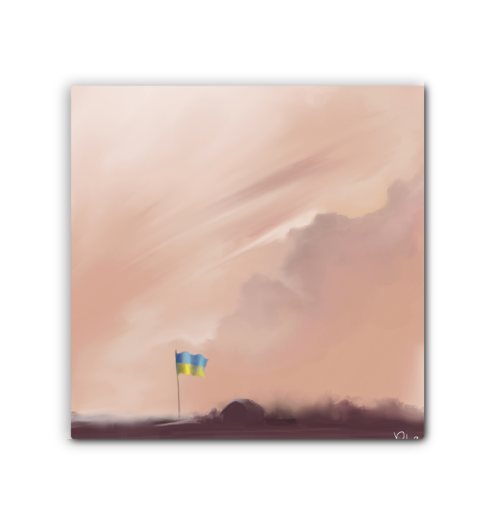 Ukraine Flag Stands Strong