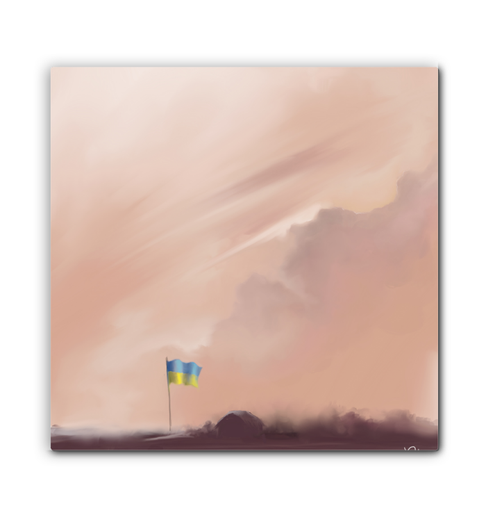 Ukraine Flag Stands Strong